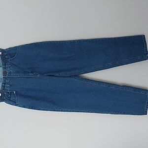Vintage Lee High Rise Barrel Jeans Medium Wash Elastic‎ Back Size 10P